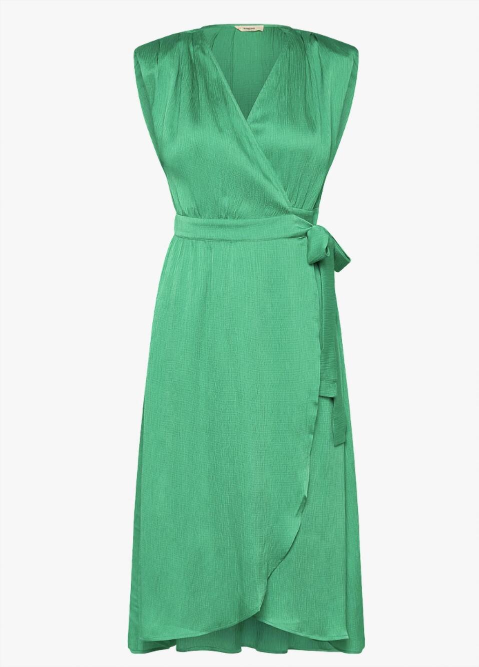 NEW SUNCOO women's cesaria midi dress in vert